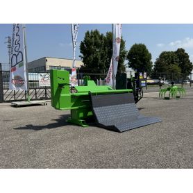 Spaccatronchi orizzontale su trave 30t retrattile corsa 1,3m con sponda caricante